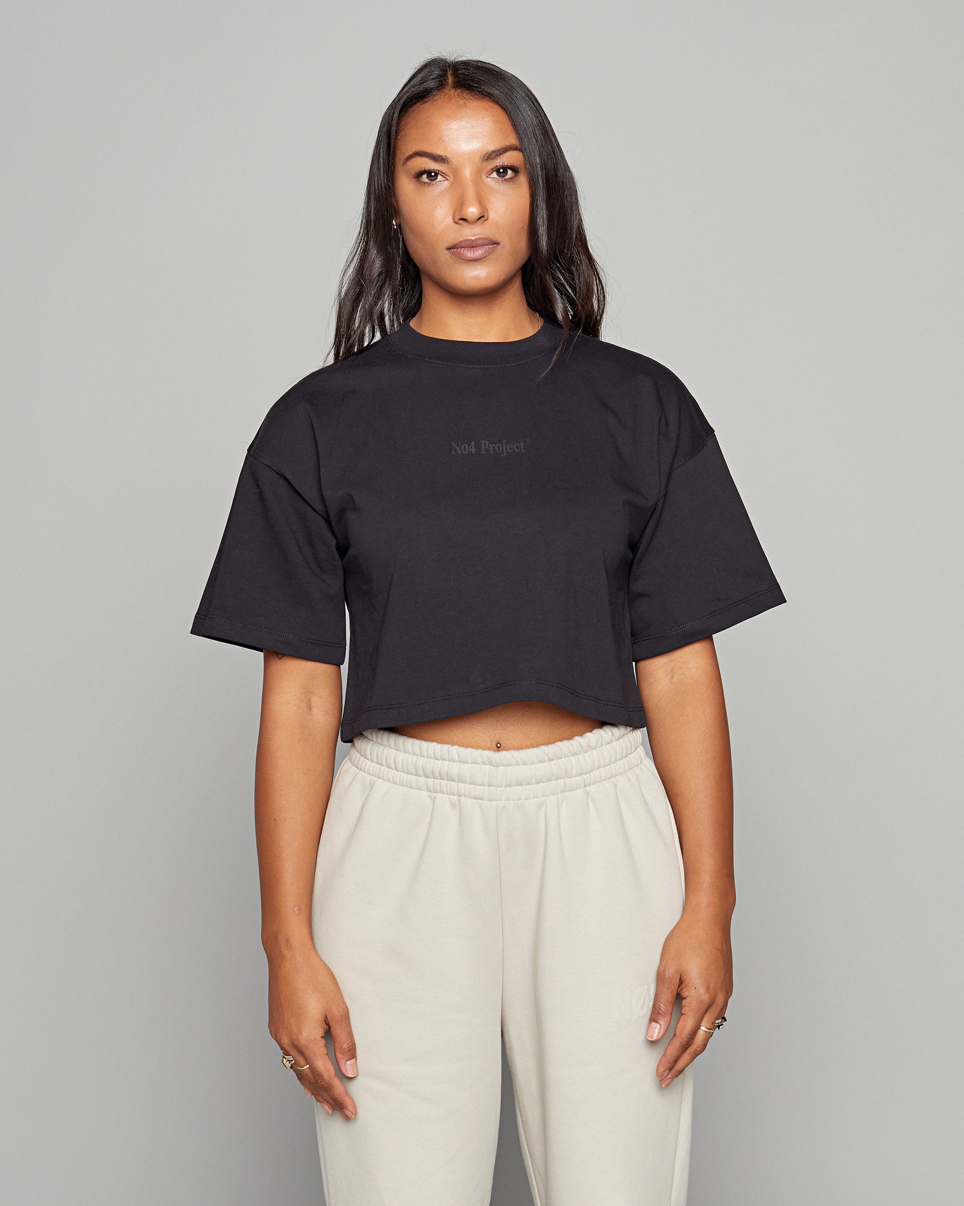 NØ4 Cropped Tee Black
