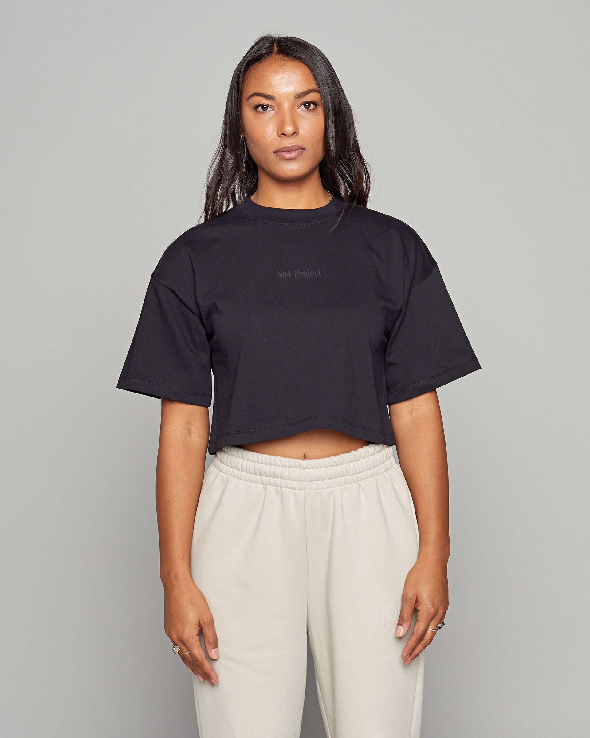 NØ4 Cropped Tee Black